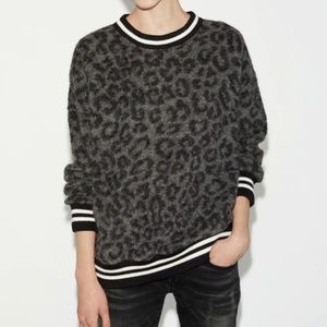 R13 Leopard Wool Blend Sweater